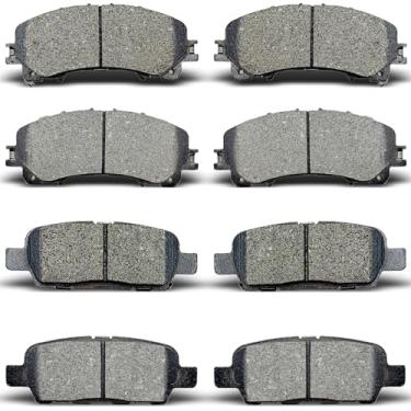 Imagem de Pastilhas de freio a disco de cerâmica dianteiras traseiras para Infiniti Q50 2014-2021 sem pacote esportivo (D1736 D905)