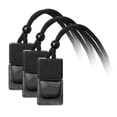 Imagem de Ｂｅｓｇａ Conjunto de 3 Frascos Difusores para Carro, Frascos Vazios para Perfume Automotivo, Enfeites Decorativos, Acessórios para Interior de Carro, Difusor D, preto, Tamanho real