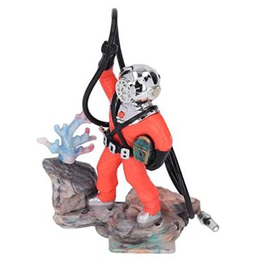 Imagem de GLOGLOW Decoração de Tanque de Peixes e Materiais de Paisagismo Decoração de Aquário de Mergulhador, Ornamento de Peixe de Plástico Com 1 Porta para Bomba de Ar Adequado para Aquários de água Doce e
