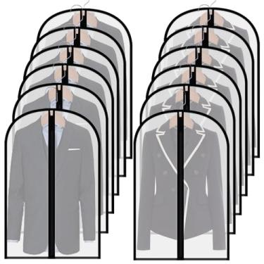 Imagem de homeminda Sacos Transparentes Para Ternos Para Armazenamento No Armário, Saco Para Roupas De 40" Para Armazenamento, Pacote Com 12 Sacos Para Roupas Para Pendurar Roupas, Capa Respirável Leve À Prov