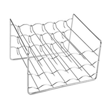 Imagem de IEUDNS Espeto para fritadeira a ar, acessórios para fritadeira a ar, utensílios de cozinha, grelha portátil e prática com 3 camadas para espetinhos,