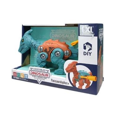 Imagem de Dinossauro de Montar Parasaurolophus 26 Peças Sortido Domni