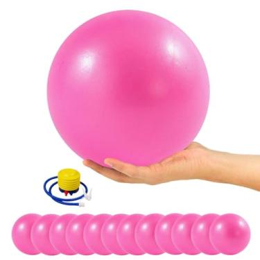 Imagem de Mini bola de exercícios de pilates de 22 cm para ioga, exercícios de estabilidade, treinamento, academia, anti-explosão e escorregão, fisioterapia melhora o equilíbrio, força do núcleo (pacote com 12
