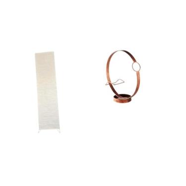 Imagem de Whtkoph Luminária de Chão de Papel para Sala de Estar E Prateleiras de Ferro para Garrafas, para Uma Decoração Elegante com Organizador de Prateleiras.