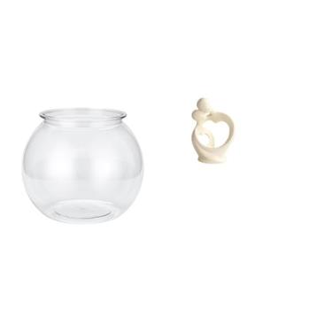 Imagem de Whtkoph Aquário Decorativo Artístico Transparente, Escultura em Resina Transparente para Quarto, Sala de Estar, Mesa, Escrivaninha, Decoração.