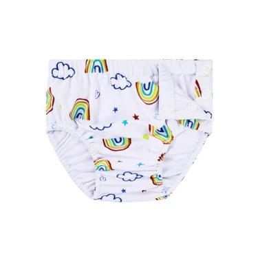 Imagem de Durio Fraldas de natação reutilizáveis para bebês recém-nascidos, fraldas de água laváveis para natação e praia essenciais, Arco-íris, 2-3 Anos