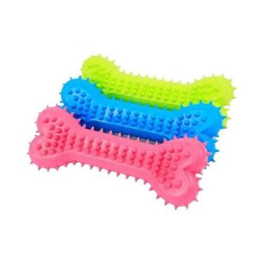 Imagem de Brinquedo De Borracha Macia Para Animais De Estimação Em Forma De Osso