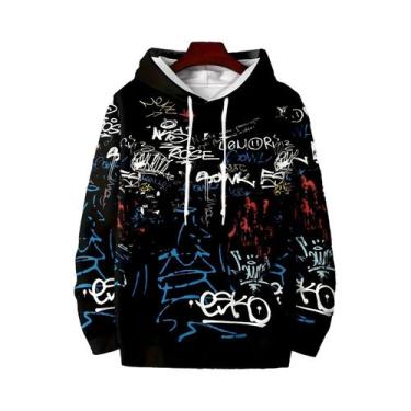 Imagem de Moletom Masculino De Outono Com Estampa Personalizada De Letras E Graf