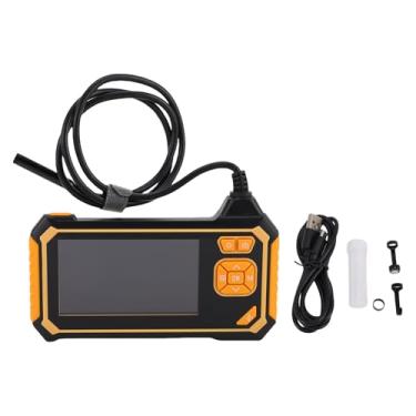 Imagem de Endoscópio digital à prova d'água de lente dupla câmera endoscópica industrial de 8 mm com tela LCD de 4,3 polegadas 1080P 8 luzes LED para detecção de pipeline de manutenção de (1m)