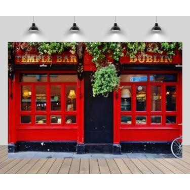 Imagem de chnywork 3 x 2 m Dublin Temple Bar pano de fundo fotografia Irlanda Downtown Street Pub fundo irlandês decoração de festa europeia Irlanda casamento amantes de viagens adultos férias retrato artístico