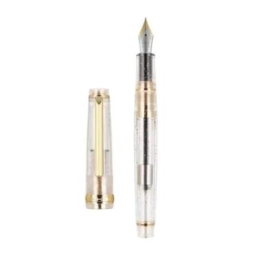 Imagem de Clouism Caneta-tinteiro Transparência Plástico Spin Caneta Popular EF F M NIB Negócios Escritório Material Escolar Papelaria Escrita (Azul Celeste, Médio)