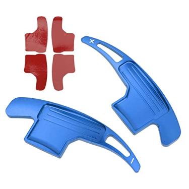 Imagem de Generic Capa de Remo de Mudança de Volante de Adequada para, Adequada para V6 EcoBoost GT, para Shelby 2015-2022, Melhora a Operação de Direção, Design Luxuoso e Elegante (Azul)