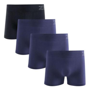 Imagem de Kit 4 Cueca Boxer Masculina Zee rucci Microfibra Poliamida Original, S