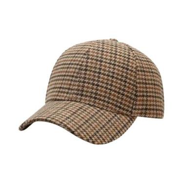 Imagem de Boné De Beisebol Xadrez Masculino E Feminino Para Primavera, Verão E I