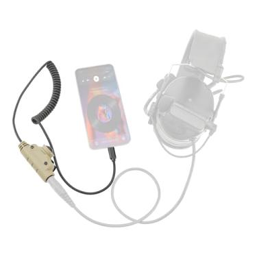 Imagem de Adaptador U94 V2 PTT para plugue Tepy-C acessório de fone de ouvido tático compatível com iPhone 17 16 15/ Samsung Galaxy S8 S9 S10 S20 Plus Plug Phones (C0035DE-CIT)