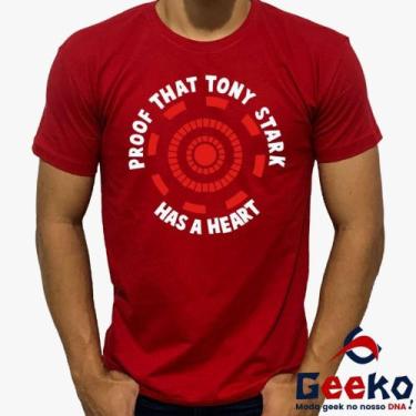 Imagem de Camiseta Homem de Ferro Proof That Tony Stark Has A Heart Iron Man Gee