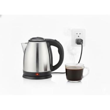 Imagem de Chaleira Elétrica em Aço Inoxidável 1.8L, Desligamento Automático, Base 360 Graus, Luz LED Indicadora, Inox Prateado, 220V