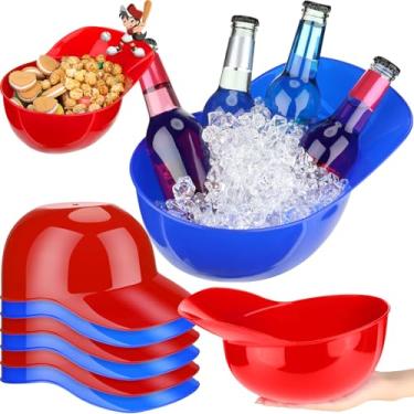 Imagem de Tanlade Capacete de beisebol grande de plástico de 2041 g, tigela, chapéus, tigelas, lanche, sorvete, sobremesa, capacete, copos, para aniversário, trabalhador, construção, pipoca, chips, lembrancinha