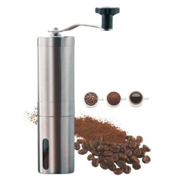Imagem de Moedor De Café Para Grãos Manual Inox Regulagem De Moagem Ajustável 18 Cm