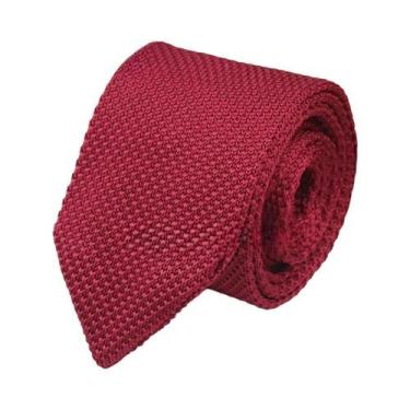 Imagem de Gravata Masculina De Tricô Colorida Com Gradiente, Fina E Clássica - D