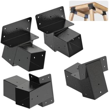 Imagem de Dolibest Suportes de suporte para veados resistentes, suporte angular composto 4x4, design reforçado anti-oscilação, resistente à ferrugem revestido com pó, ideal para persianas de caça, casas de