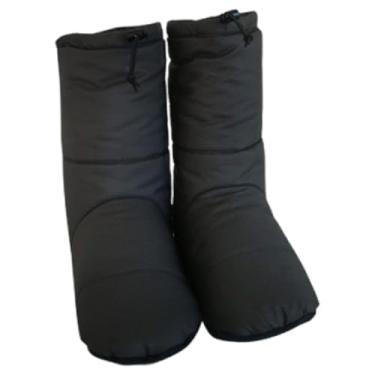 Imagem de Dynwave Botinhas de inverno para homens e mulheres, pantufas, calçados, aquecedores de pés, meias quentinhas e aconchegantes para camping, saco de dormir, Dark Gray M