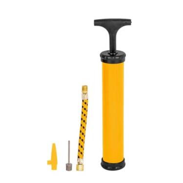 Imagem de Bomba de Ar Manual para Bolas Esportivas, 19cm, Metal e Plástico, Portátil, com Bico Agulha, Futebol, Basquete, Vôlei