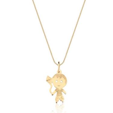 Imagem de Pingente Menino Filho Ouro 18k P118 - MAEHLER Arte Em Joias, Dourado