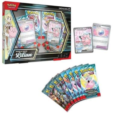 Imagem de Box Card Pokemon Coleção de Torneios Lilian Clefairy Ex Com 50 Cartas 