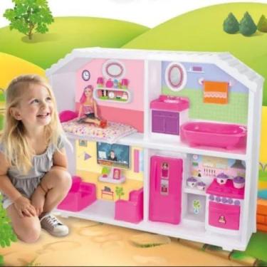 Imagem de Casinha Doce Encantada Rosa infantil 4 ambientes criança - LUA DE CRIS