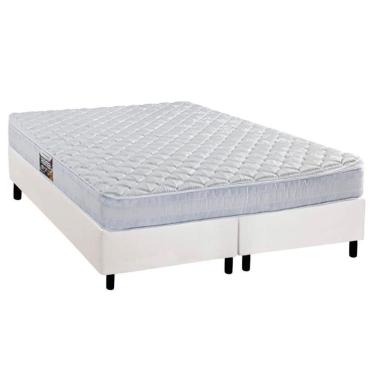 Imagem de Cama Box Queen: Colchão Ortopédico Herval Ag65 Frontier + Base Crc Corano White (158x198)