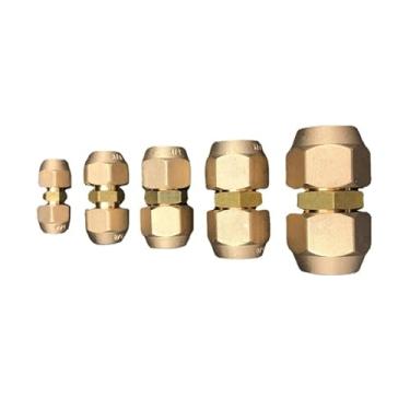 Imagem de SAE-Padrão 45 Graus 1/10.2 cm 3/20.3 cm 1/5.1 cm 3/10.2 cm Conector de Encaixe de Tubo Flare Acoplamento Redutor Euqal com Porca para Ar Condicionado Copp (15,88 mm 5l8 polegadas)