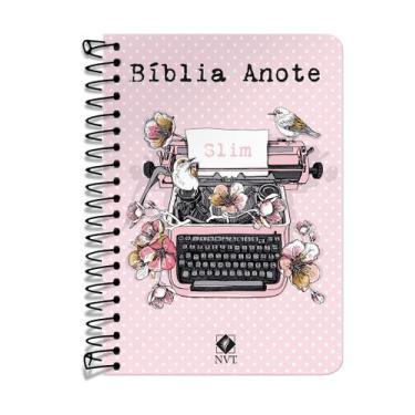Imagem de Livro - Bíblia Anote NVT Slim espiral - Typo Rosa