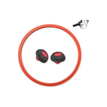 Imagem de Kit de Reposição para Panela de Pressão 3D Alcast 4.5L, Borracha de Vedação com Fechamento Externo, Inclui 2 Válvulas