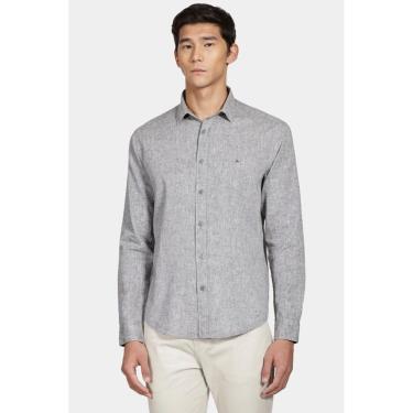 Imagem de Camisa Aramis Slim Algodão Linho Verde Militar-Masculino