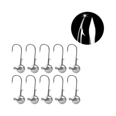 Imagem de Anzóis Jigs Big Head 1g-20g, Bola Redonda, Sem Entalhe, Haste Longa Pa