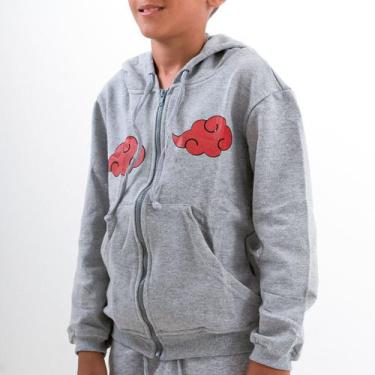 Imagem de Blusa de Moletom Akatisuki Infantil - Glev Conceito, P, Cinza claro