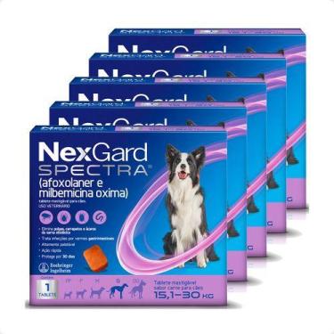 Imagem de 5 Nexgard Spectra Caes De 15,1 A 30kg - Envio Imediato - Boehringer In