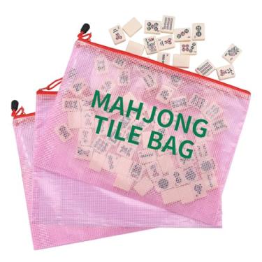 Imagem de 3-Pack Mahjong Tile Bag with Secure Zipper Closure, Durable Mahjong Bags for Tiles – Ideal Organizer for American Mahjong Sets, Gift Accessories and Card Holder Pouch, Protects Game Pieces from Loss