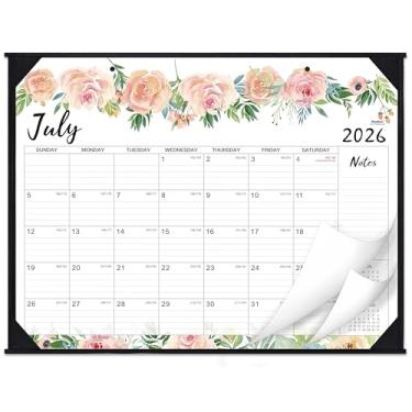 Imagem de Calendário de mesa 2026-2027 - julho de 2026 - dezembro de 2027, calendário de mesa mensal grande para 18 meses, 56 x 43 cm, bloco de mesa, blocos pautados grandes, lista de tarefas e notas, o melhor