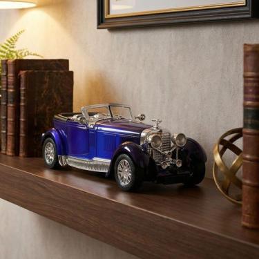 Imagem de Carrinho Miniatura Antigo Clássico Fricção Colecionável Azul - Gici Im