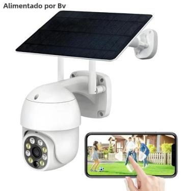 Imagem de Câmera De Vigilância PTZ WiFi Externa 3MP Com Rastreamento Automático 