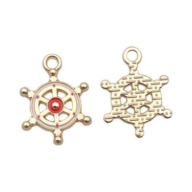 Imagem de Pingentes De Âncora Náutica, Barco À Vela E Boia Salva-Vidas (10 Peças