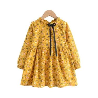 Imagem de Vestido Casual Floral Para Meninas, Roupas De Princesa Para Crianças D