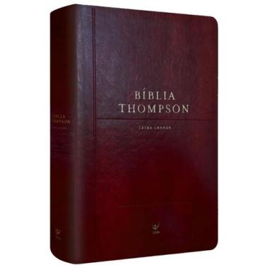 Imagem de Bíblia de Estudo Thompson  AEC  Letra Grande  Capa Luxo Vinho - Editor