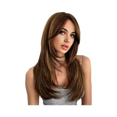 Imagem de Peruca Sintética Longa Vermelha Com Ondas Naturais, Fibra Resistente A