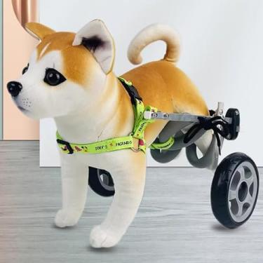 Imagem de Cadeira de rodas leve para cães para pernas traseiras - Carrinho de bebê ajustável de 2 rodas para suporte e exercício dos membros traseiros, joelheira ideal para cães para mobilidade da perna