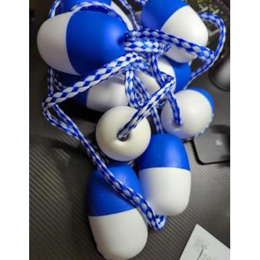 Imagem de Kit de linha de boia de segurança para piscina, divisor flutuante de 22 m com flutuadores e 2 ganchos, linha de natação durável para segurança da piscina, esportes aquáticos e recreação