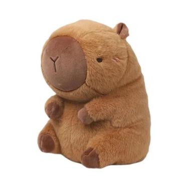 Imagem de Almofada De Pescoço Em Pelúcia Em Formato De U De Capivara Fofa De Des