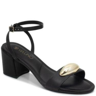 Imagem de Sandália Salto Bloco Adorno Metalizado Via Uno 858013-Feminino